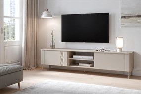 Szafka RTV 200 cm z geometrycznym wzorem Tirante RTV-2 Halmar, kaszmir