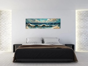 Obraz - Malowanie morza (170x50 cm)