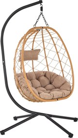 Składane fotel wiszący 103 x 95 x 185 cm, beżowy