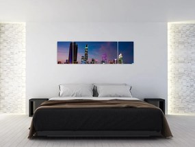 Obraz miasta nocą (170x50 cm)