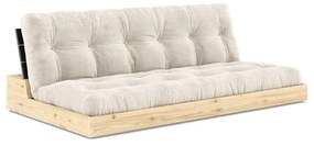 Biała sztruksowa rozkładana sofa 196 cm Base – Karup Design