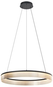 Nowoczesna lampa wisząca czarna 78 cm z LED z 3-stopniowym ściemnianiem - Żyrandol Anello Nowoczesny Oswietlenie wewnetrzne