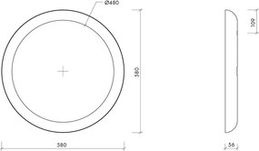 Lustro ścienne ø 58 cm Allo – noo.ma