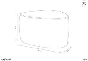 Brązowy puf Keo – Makamii