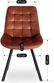 Zestaw Stół Okrągły Rozkładany HARRY 102-142 cm Dąb Craft/Czarny i 4 Krzesła Tapicerowane RICK Rude Nowoczesne