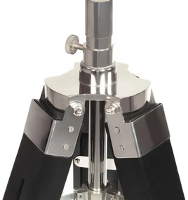 Czarna retro lampa podłogowa z drewna mango - EX192-Erfis