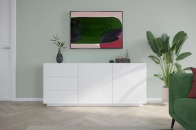 Komoda z szufladami Asha 167 cm - biały mat