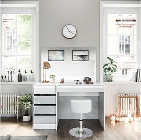 Stół o jamierze biały 120x55x75 sherry