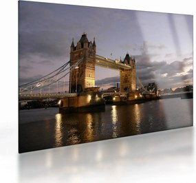 Obraz na szkle - Tower Bridge nocą (70x50 cm)