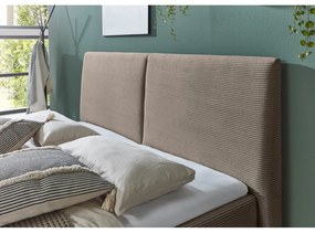 Szarobrązowe tapicerowane łóżko dwuosobowe bez stelaża 180x200 cm Lando – Meise Möbel