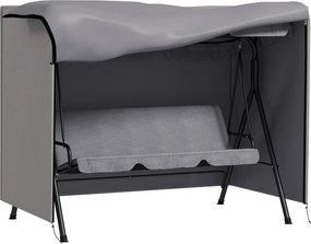 Outsunny Pokrowiec na huśtawkę ogrodową, odporny na rozdarcia, odporny na warunki atmosferyczne, System Tex-Lock, 205x124x164 cm, Szary