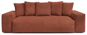 Ceglasta sztruksowa sofa 280 cm Voltaire – Bobochic Paris