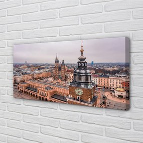 Obraz na płótnie Kraków Panorama zima kościoły