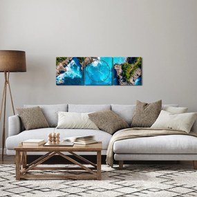 Obraz - Zatoka na Bali (z zegarem) (90x30 cm)