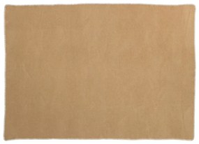 Koc z mieszanki wełny w kolorze ochry 140x200 cm Ylva Ochre – Pappelina