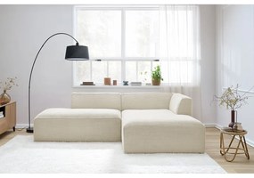 Beżowy sztruksowy narożnik modułowy (prawostronny/w kształcie litery L) Megeve – Bobochic Paris