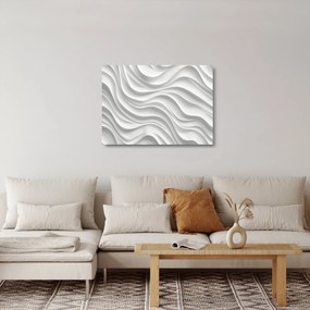Obraz na szkle - 3D białe fale (70x50 cm)