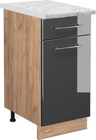 Szafka dolna do kuchni antracyt wysoki połysk 40x60x82 fame-line