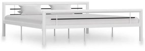 Duże białe metalowe łózko 180x200 cm - Sintra