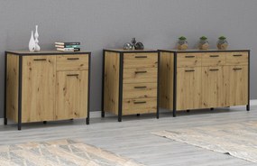 Wąska komoda z 4 szufladami loft Kirikus 214