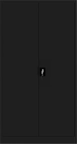 Dwudrzwiowa szafa aktowa z sejfem Tomasz 90x45x185 cm, czarna