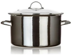 Banquet Garnek emaliowany METALLIC Black 26 cm, 6 l, z pokrywką, 26 cm