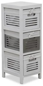 Komoda z szufladami Bibi 3, biały, 70  cm