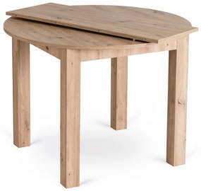 Stół Okrągły Rozkładany HARRY 102-142 cm Dąb Artisan Nowoczesny