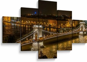 Obraz miasta nocą (125x70 cm)