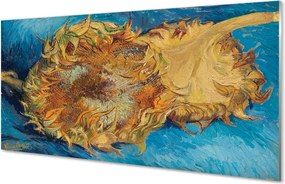 Szkło do Kuchni na Ścianę Dwa Ścięte Słoneczniki - Van Gogh