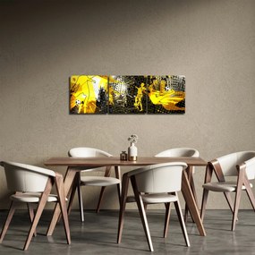 Obraz - Piłka nożna w wielkim mieście (z zegarem) (90x30 cm)