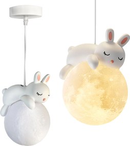 LAMPA SUFITOWA WISZĄCA ŚPIĄCY KRÓLICZEK G164-1CP