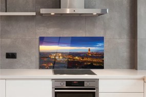 Panel szklany do Kuchni Światła Nocnych Mostów