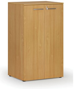 Szafa biurowa z drzwiami PRIMO WOOD, 3 półki, 800 x 640 x 1335 mm, buk