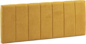 Tapicerowana głowica łóżka Creta 160x60 cm Kolor musztardowy, grubość 8 cm.