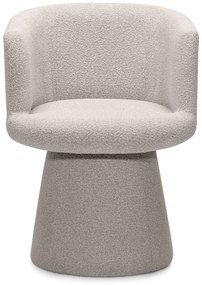 Obrotowy designerski fotel YATO, szaro-beżowy