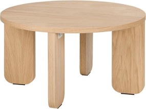 Okrągły stolik z blatem w dekorze dębu w naturalnym kolorze ø 55 cm Kuvu – noo.ma