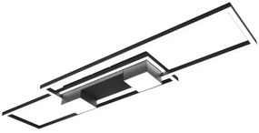 Czarno-biała lampa sufitowa LED ze zdalnym sterowaniem i ściemniaczem 28x100 cm Albany – Trio