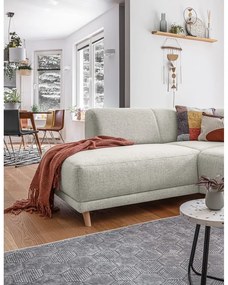 Beżowy rozkładany/ze schowkiem narożnik (lewostronny/w kształcie litery L) Classy Sophie – Miuform