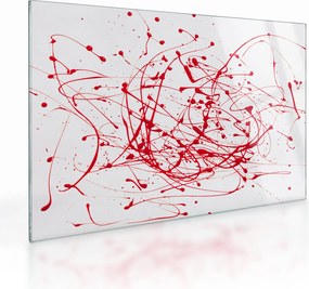 Obraz na szkle przy użyciu techniki drippingu (70x50 cm)
