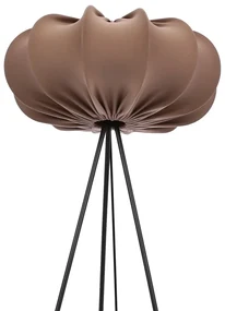 Brązowa lampa stojąca z tekstylnym kloszem (wysokość 147 cm) Cafee – Candellux Lighting