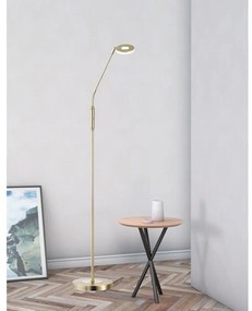 Lampa stojąca LED w kolorze złota ze ściemniaczem (wysokość 150 cm) Dent – Fischer &amp; Honsel