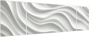 Obraz - 3D białe fale (170x50 cm)