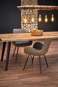 Krzesło tapicerowane K392 VELVET ciemno szare/brązowe HALMAR
