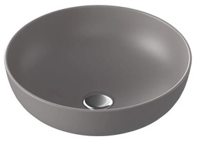 Umywalka ceramiczna nablatowa okrągła szara 38 cm MOLIS GREY