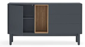 Ciemnoszara niska komoda 137x76 cm Corvo – Teulat