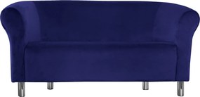 Sofa Milo tkanina Welur wygodna sofa tapicerowana do salonu i poczekalni : Kolor nogi - Chrom, Kolor tkaniny - VELVET - MG16, Typ tkaniny - Velvet, Wysokość nogi - 15 cm