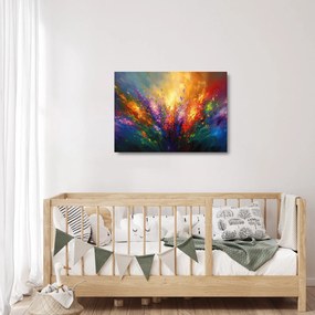 Obraz na szkle - Abstrakcja kwiatów (70x50 cm)