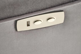 Fotel wypoczynkowy elektryczny pionizacja masaż rozkładany popiel SEMIR 2