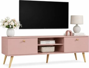 Różowa skandynawska szafka pod telewizor Z3-H68